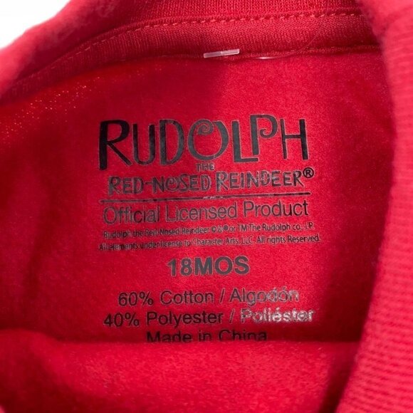 Toddler Rudolph The Red-Nosed Reindeer Clarice Crewneck Sweatshirt  Red 18M - Picture 3 of 4